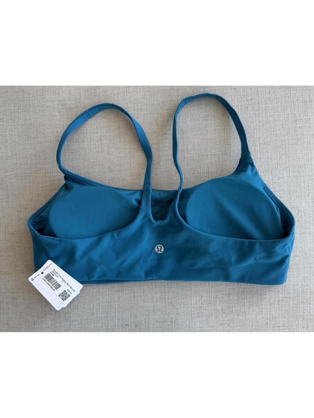 NWT Lululemon Wunder Train Strappy Racer Bra Hawaiian Blue Size 12 - Picture 4 of 6